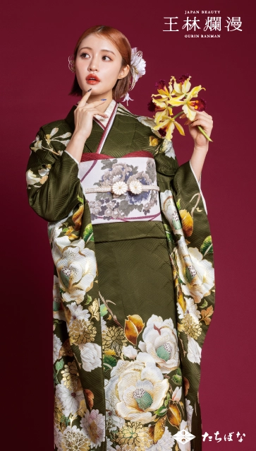 “王林爛漫”の振袖-緑｜成人記念の新作振袖ご紹介　OR-330