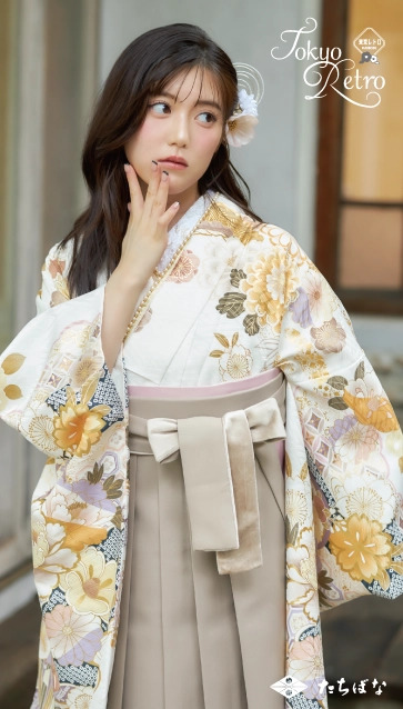 東京レトロの卒業式袴レンタル｜卒業式の袴ご紹介　MN-323