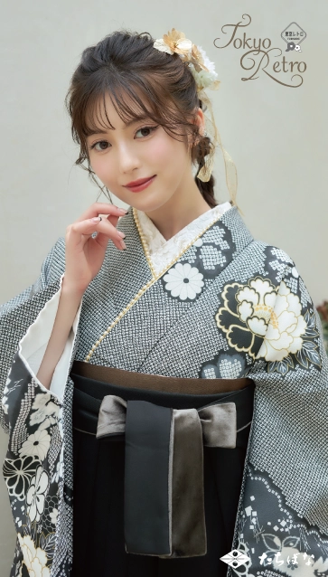 東京レトロの卒業式袴レンタル｜卒業式の袴ご紹介　MN-324