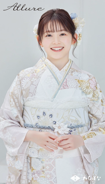 久間田 琳加 ×Allure（アリュール）の振袖-白|成人記念の新作振袖ご紹介　AL-203
