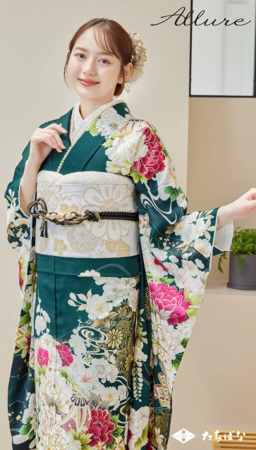 加藤 栞 ×Allure（アリュール）の振袖-緑|成人記念の新作振袖ご紹介　AL-211