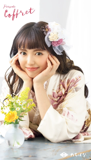 “阿部ここは × Coffret”の振袖-白｜成人記念の新作振袖ご紹介　CF-502