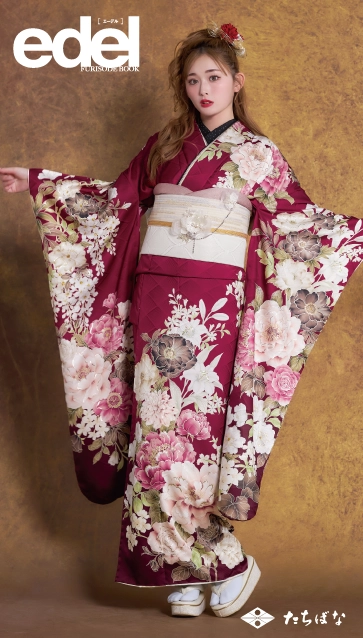 レア品！ビンテージ【絽】振袖　【夏振袖】　生成に赤の紫陽花？銀彩加工　セット レア品！ビンテージ【絽】振袖 【夏振袖】 生成に赤の紫陽花？銀