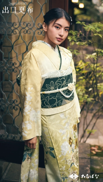 “出口夏希”ちゃんの振袖-ベージュ｜成人記念の新作振袖ご紹介　DN-05