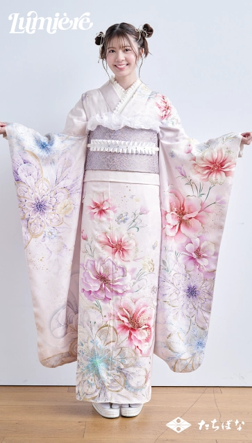 “星乃夢奈×Lumiere”の振袖-ピンク｜成人記念の新作振袖ご紹介　LF-02