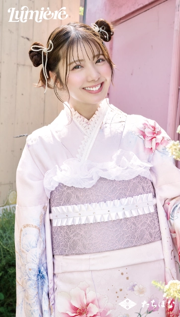 “星乃夢奈×Lumiere”の振袖-ピンク｜成人記念の新作振袖ご紹介　LF-02