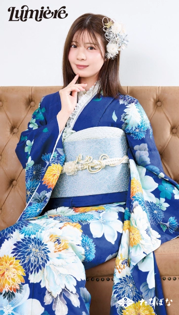 “星乃夢奈×Lumiere”の振袖-青｜成人記念の新作振袖ご紹介　LF-07