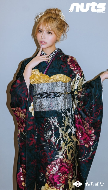 アンジェ×nuts（ナッツ）-黒|ハタチ記念の新作振袖ご紹介　nt-801