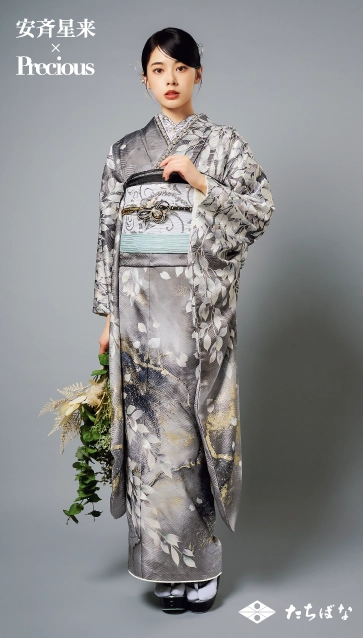 安斉星来×Precious-グレー|ハタチ記念の新作振袖ご紹介　AS-13