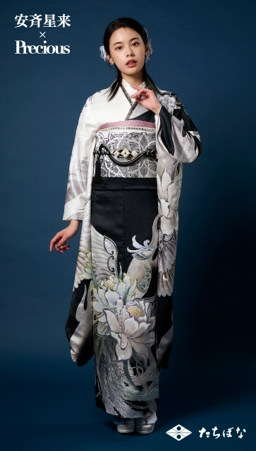 安斉星来×Precious-黒シルバー|ハタチ記念の新作振袖ご紹介　AS-17