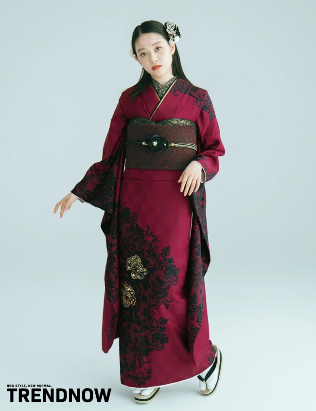 赤の振袖 髙石あかり ｜TN-241