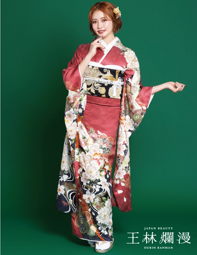 赤の振袖 王林爛漫 ｜OR-322