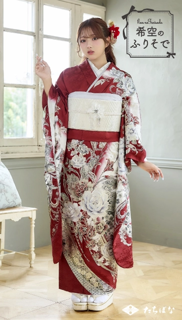 “希空（のあ）”ちゃんの振袖-赤｜成人記念の新作振袖ご紹介　NOA-008