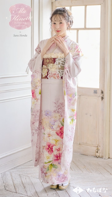 Ma Minette×本田紗来の振袖-ピンク|ハタチ記念の新作振袖ご紹介　MAF-706