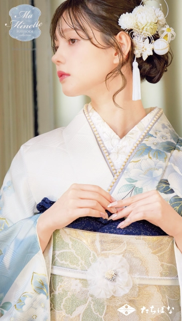 Ma Minette×村上愛花の振袖-水色|ハタチ記念の新作振袖ご紹介　MAF-708