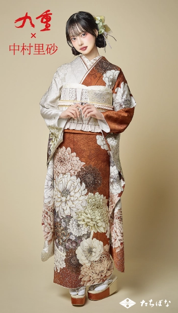 九重 × 中村里砂の振袖-朽葉色|成人記念の新作振袖ご紹介　RN-612