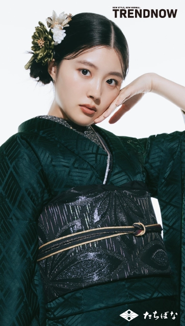 川床明日香 ×TRENDNOW（トレンドナウ）の振袖-緑|ハタチ記念の新作振袖ご紹介　TN-261