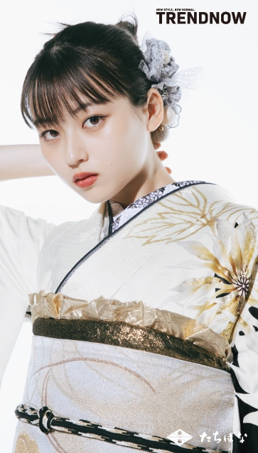 菊池日菜子 ×TRENDNOW（トレンドナウ）の振袖-白|ハタチ記念の新作振袖ご紹介　TN-264