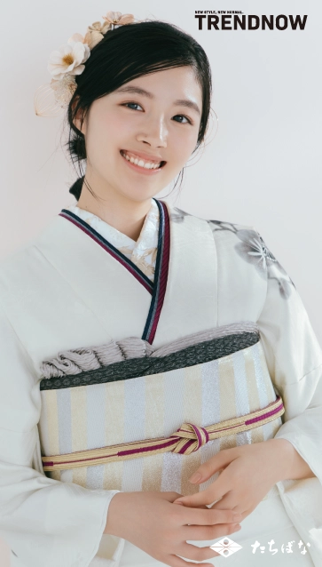 川床明日香 ×TRENDNOW（トレンドナウ）の振袖-白|ハタチ記念の新作振袖ご紹介　TN-268
