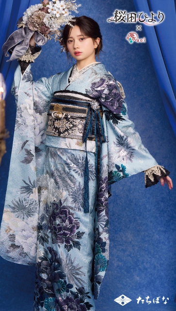 桜田ひより × aoi（葵衣）-水色|ハタチ記念の新作振袖ご紹介　aoi-032