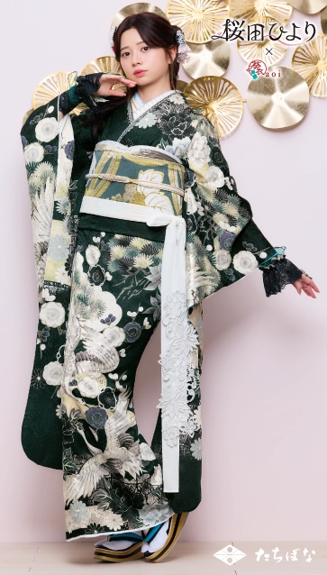 桜田ひより × aoi(葵衣)-緑|ハタチ記念の新作振袖ご紹介 aoi-037