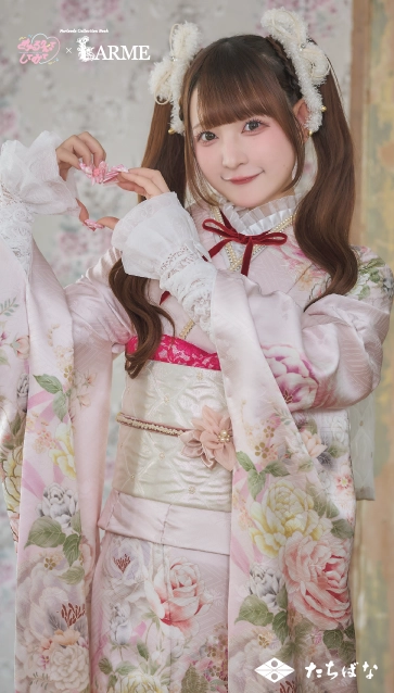 きゅるして×LARME（ラルム）の振袖-ピンク|ハタチ記念の新作振袖ご紹介　KYU-002