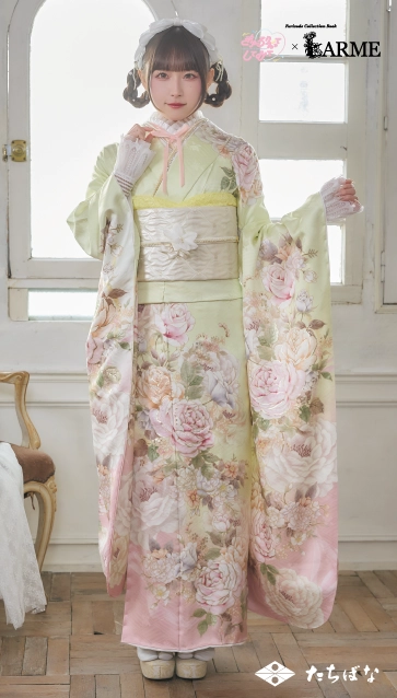 きゅるして×LARME（ラルム）の振袖-黄|ハタチ記念の新作振袖ご紹介　KYU-004