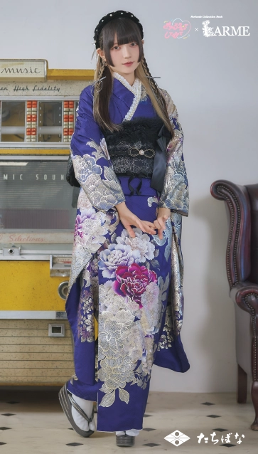 きゅるして×LARME（ラルム）の振袖-紫|ハタチ記念の新作振袖ご紹介　KYU-007