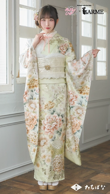きゅるして×LARME（ラルム）の振袖-黄|ハタチ記念の新作振袖ご紹介　KYU-012