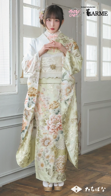 きゅるして×LARME（ラルム）の振袖-黄|ハタチ記念の新作振袖ご紹介　KYU-012