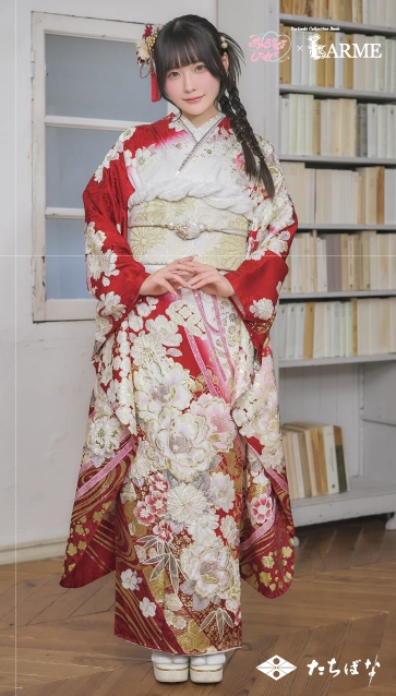 きゅるして×LARME（ラルム）の振袖-赤|ハタチ記念の新作振袖ご紹介　KYU-013