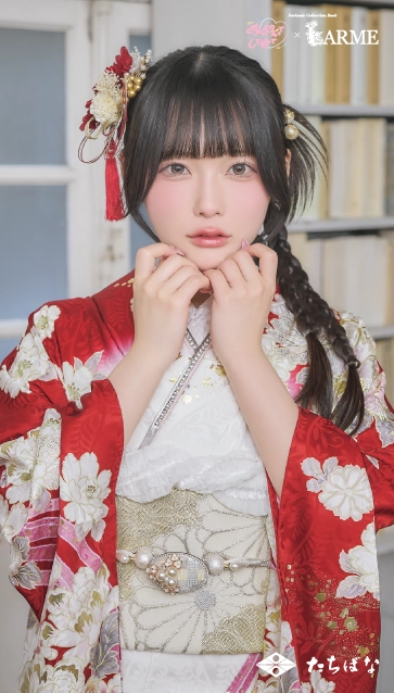 きゅるして×LARME（ラルム）の振袖-赤|ハタチ記念の新作振袖ご紹介　KYU-013