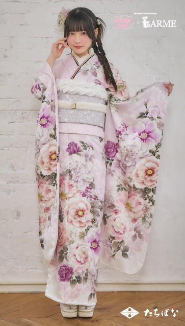 きゅるして×LARME（ラルム）の振袖-ピンク|ハタチ記念の新作振袖ご紹介　KYU-017