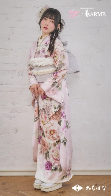 きゅるして×LARME（ラルム）の振袖-ピンク|ハタチ記念の新作振袖ご紹介　KYU-017