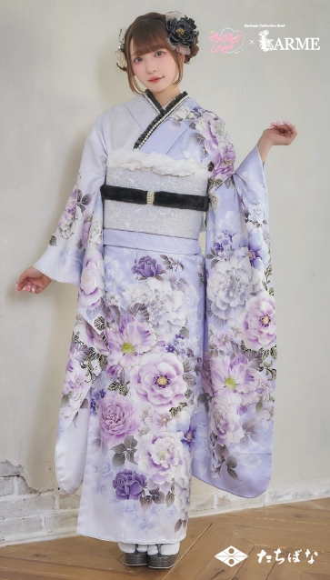 きゅるして×LARME（ラルム）の振袖-紫|ハタチ記念の新作振袖ご紹介　KYU-018
