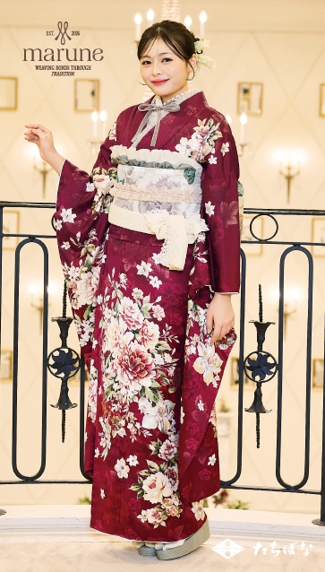 marune-赤|ハタチ記念の新作振袖ご紹介　M-604