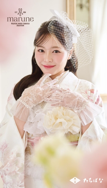 marune-白|ハタチ記念の新作振袖ご紹介　M-605