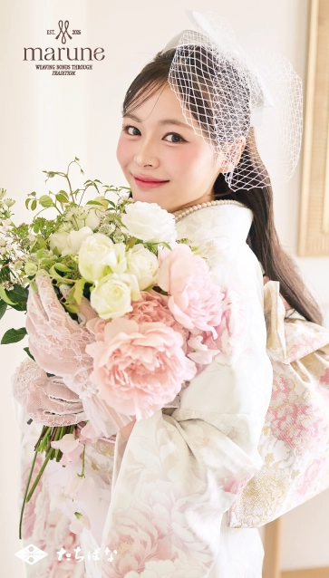 marune-白|ハタチ記念の新作振袖ご紹介　M-605