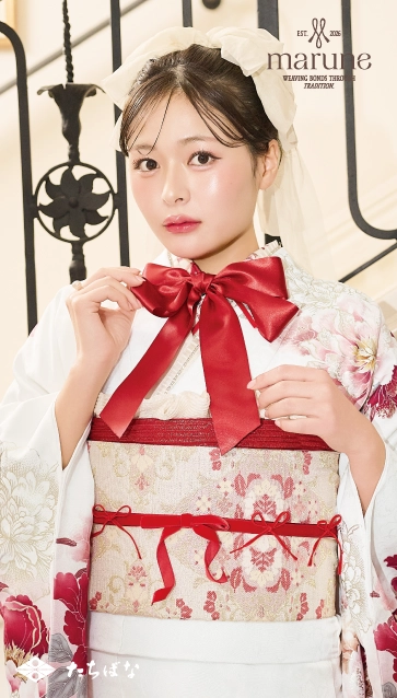 marune-白|ハタチ記念の新作振袖ご紹介　M-610