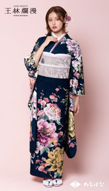 王林爛漫-紺|ハタチ記念の新作振袖ご紹介　OR-341