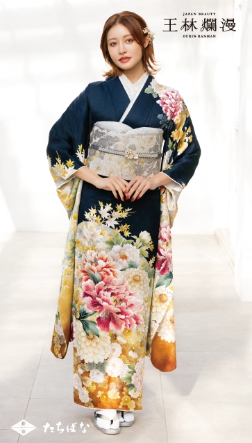 王林爛漫-紺|ハタチ記念の新作振袖ご紹介 OR-346