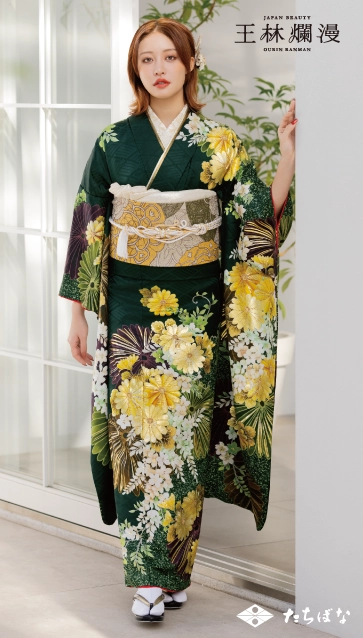 王林爛漫-緑|ハタチ記念の新作振袖ご紹介　OR-347