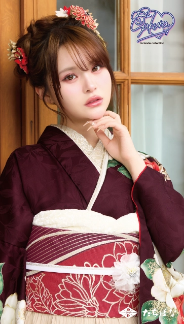 “Sakura(さくら)”ちゃんの振袖-赤紫|ハタチ記念の新作振袖ご紹介　SAF-27