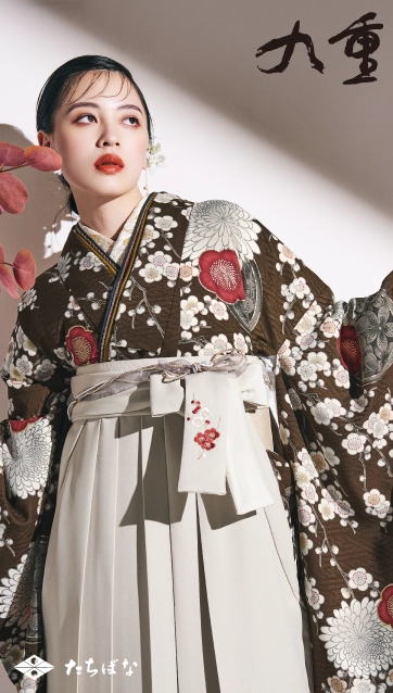 “九重”の卒業式袴レンタル｜卒業式の袴ご紹介　KN-56