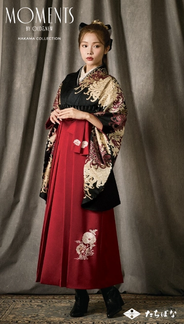 “MOMENTS”の卒業式袴レンタル｜卒業式の袴ご紹介　OMN-1