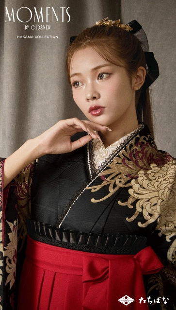 “MOMENTS”の卒業式袴レンタル｜卒業式の袴ご紹介　OMN-1