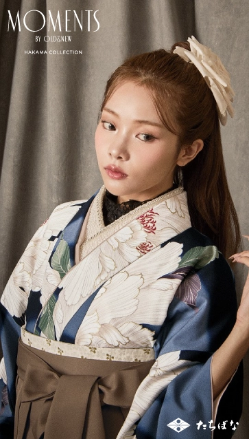 “MOMENTS”の卒業式袴レンタル｜卒業式の袴ご紹介　OMN-3