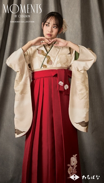 “MOMENTS”の卒業式袴レンタル｜卒業式の袴ご紹介　OMN-4