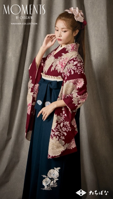 “MOMENTS”の卒業式袴レンタル｜卒業式の袴ご紹介　OMN-5