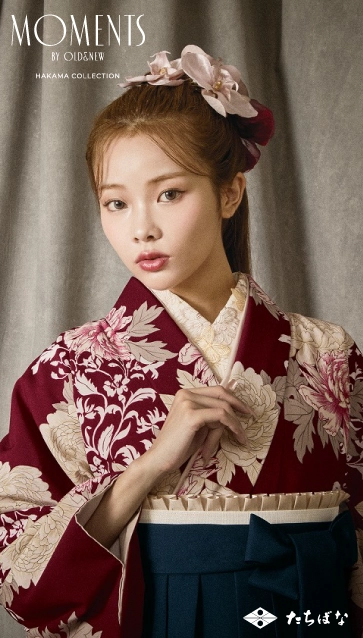 “MOMENTS”の卒業式袴レンタル｜卒業式の袴ご紹介　OMN-5